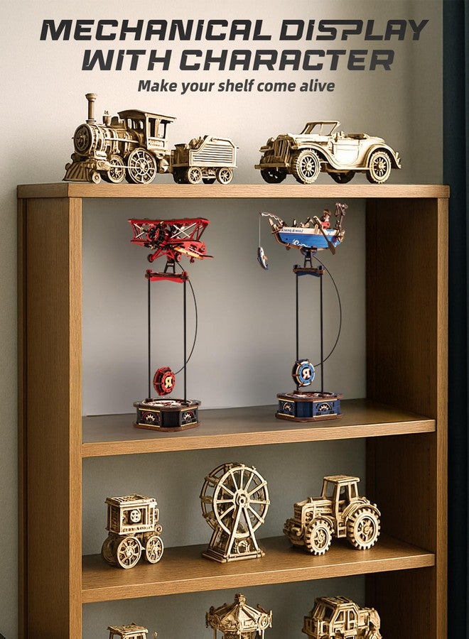 ROBOTIME 3D Wooden Puzzles for Adults, Plane Gravity Swing Model, Aircraft Model Kits for Age 14+,3D Puzzle Model Building Kit, Birthday/Christmas/Creative Gifts for Adults&Teens - Image 3